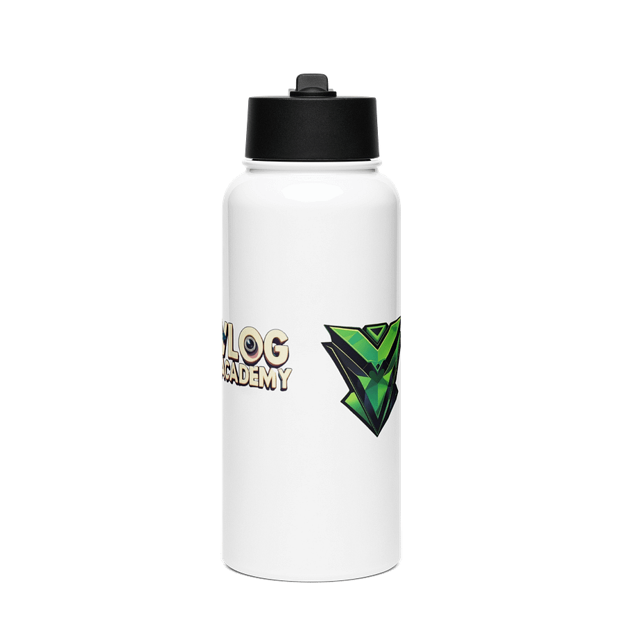 Vlog Academy Stainless Steel Water Bottle with a Straw Lid product image (1)