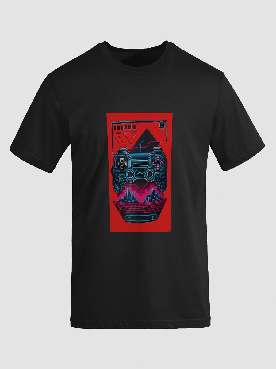 Retro-Futuristic Neon Game Controller T-Shirt product image (3)