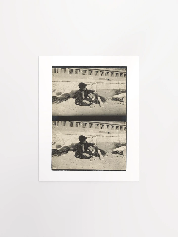 Two Women On Beach By Louis Fleckenstein (1907–1943) - Print product image (1)