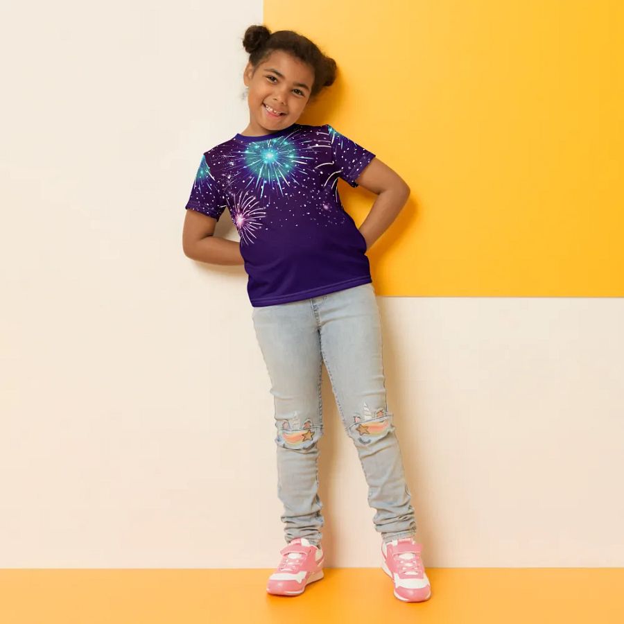 Festive Night Sky Kids T-Shirt product image (10)