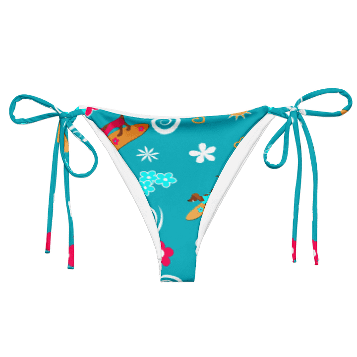 Surfing Dachshund Pattern String Bikini Bottom product image (1)
