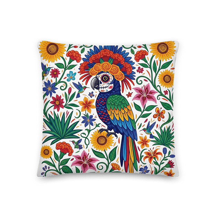 Day of the Dead Parrot Premium Pillow product image (3)