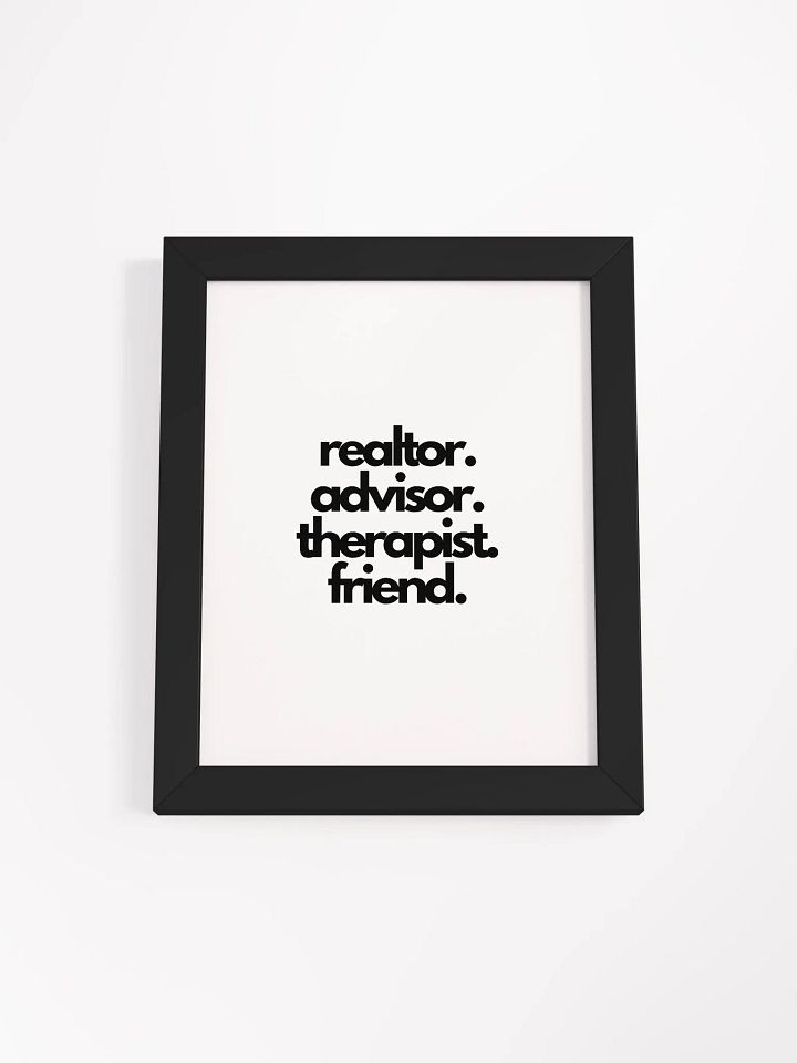 REALTOR/FRIEND Eco-Friendly Ayous Wood Framed Poster product image (16)
