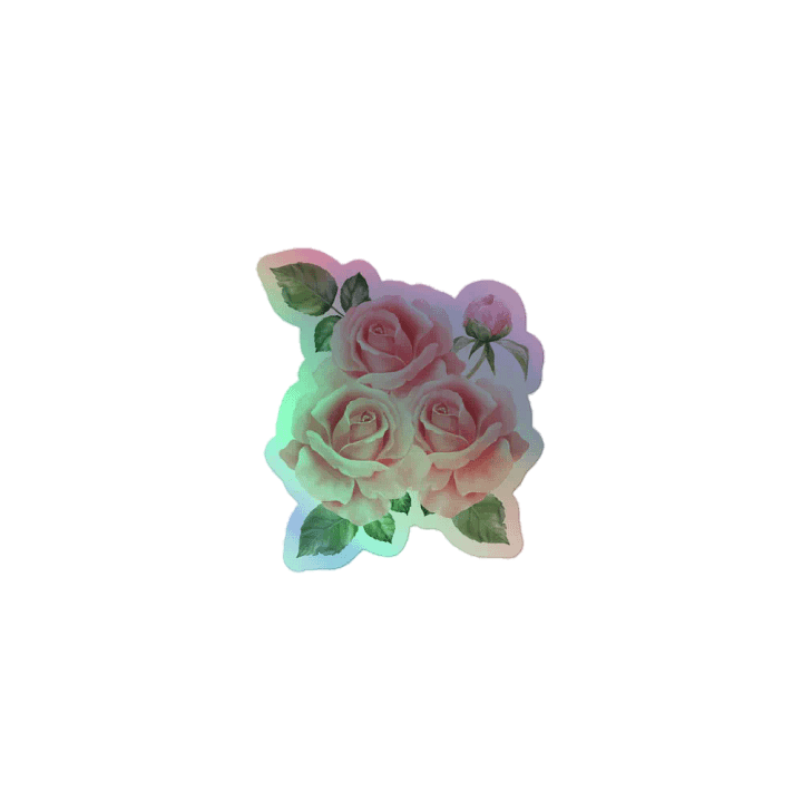 Bloomed Rose Garden Holographic Sticker Sheet product image (1)