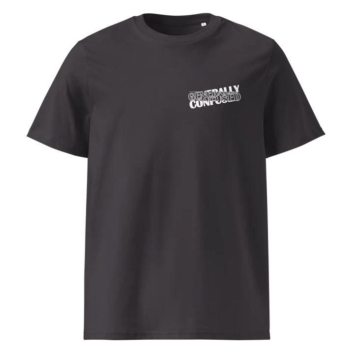 Generally Confused Organic Cotton T-Shirt (White Print) product image (1)