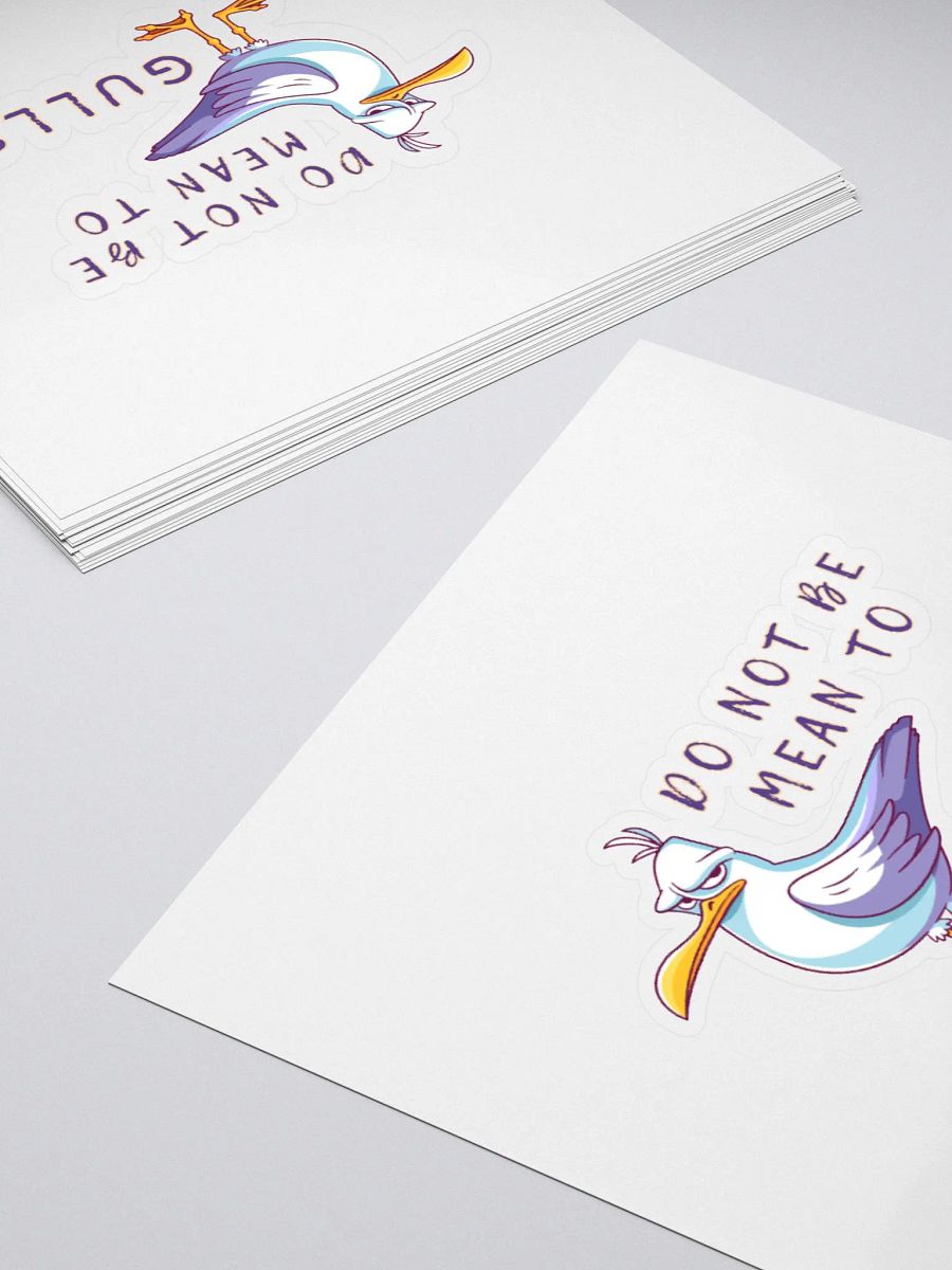 Do Not Be Mean to Gulls Kiss Cut Stickers product image (12)