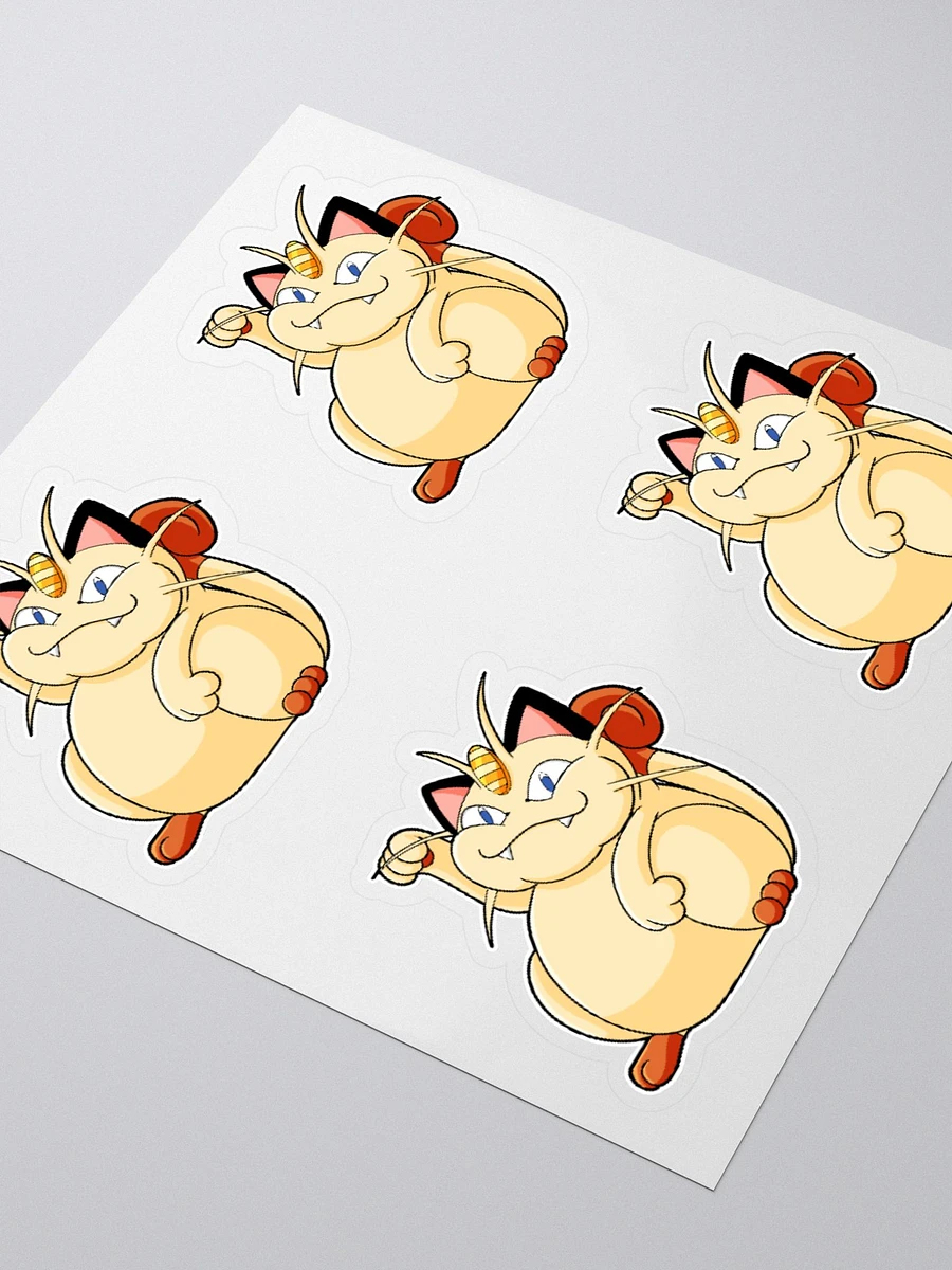 Chubby Meowth Sticker Sheet product image (3)