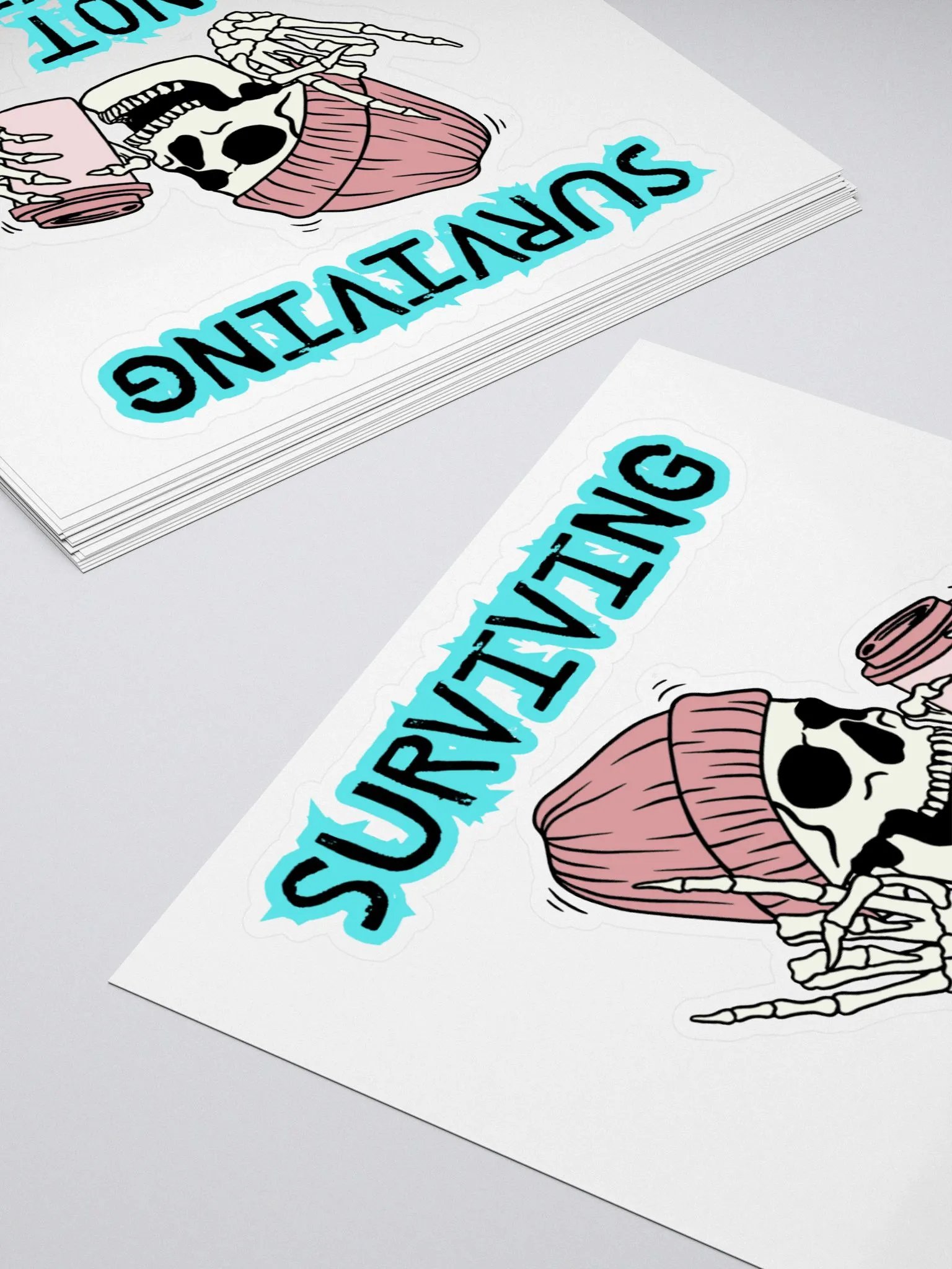 Surviving (Turquoise) Sticker product image (4)