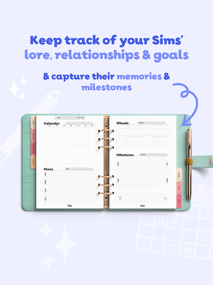 Sim Planner Printable product image (2)