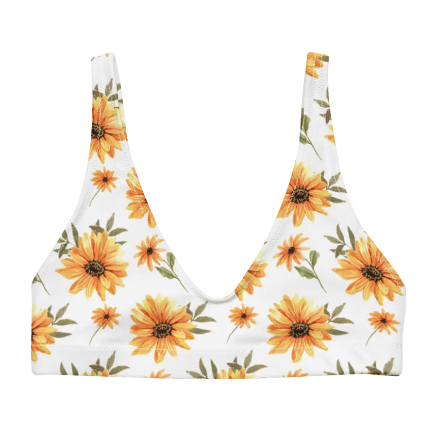 Watercolour Floral Pattern Padded Bikini Top - V2 product image (4)