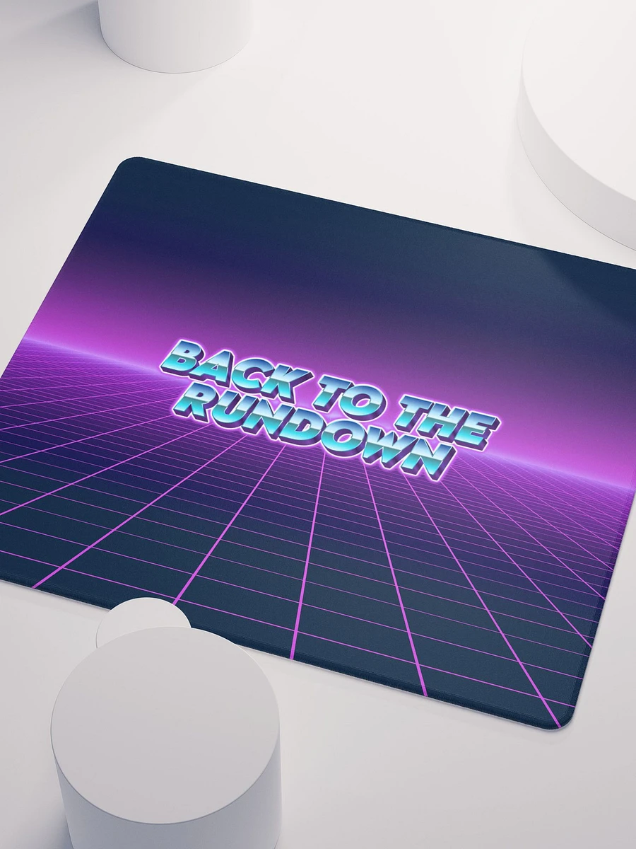 'Back To The Rundown' 80's Synth Grid Gaming Mousepad product image (3)