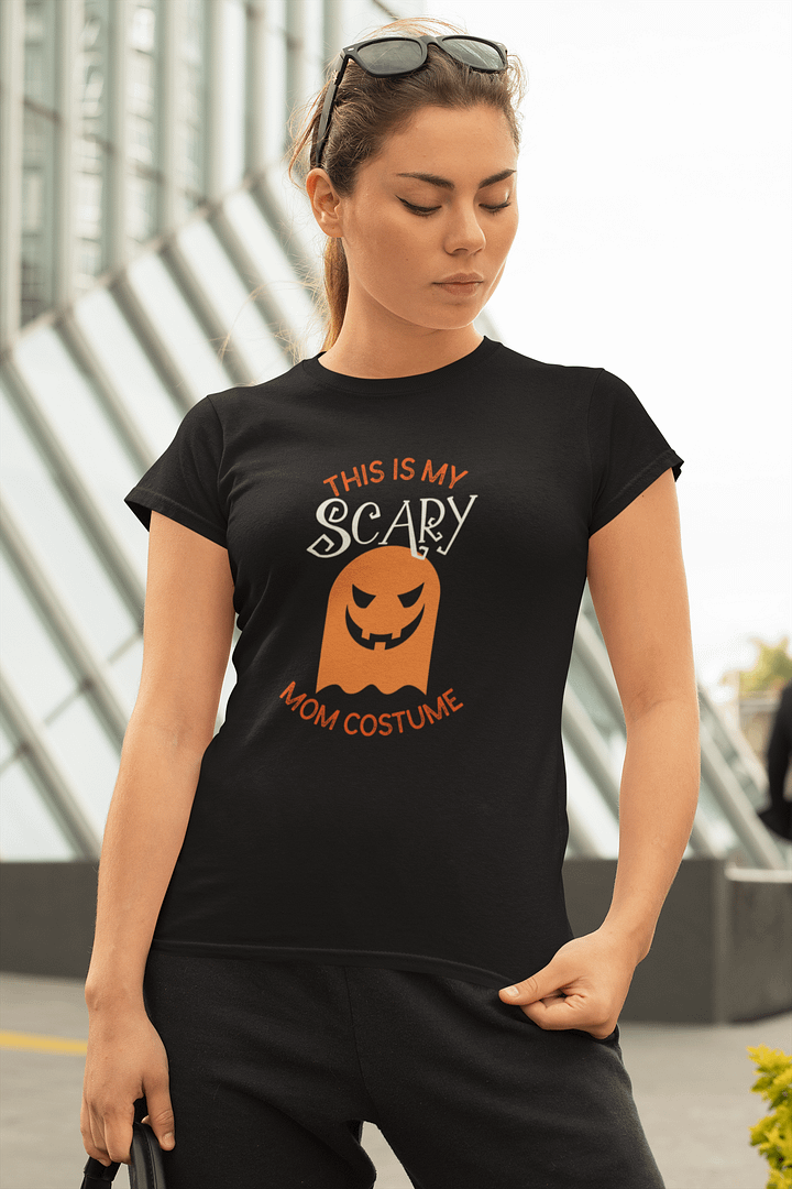 This is My Scary Mom Costume Playful Halloween Ghost T-Shirt product image (1)