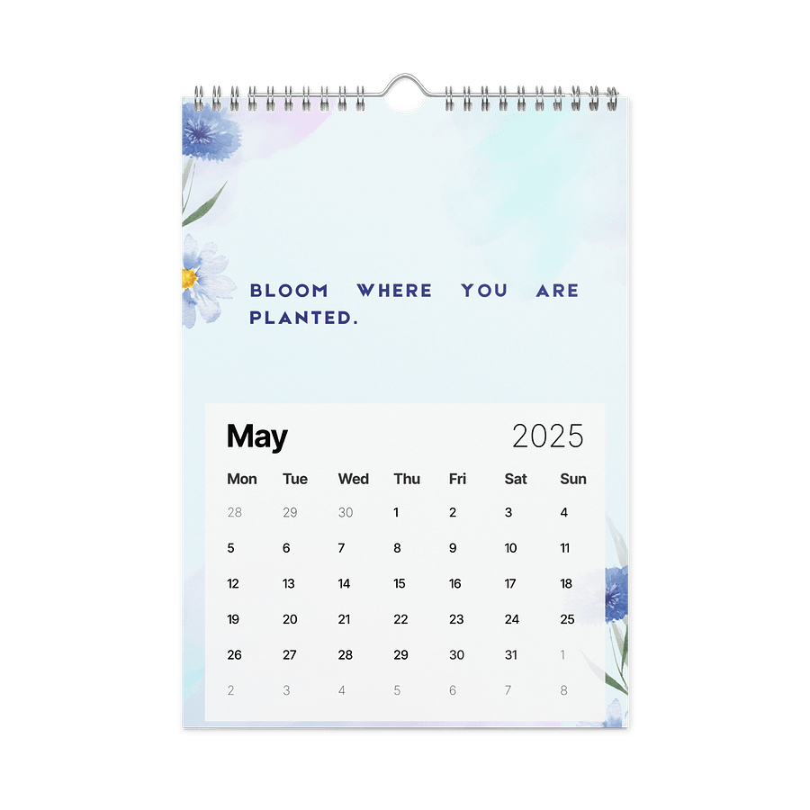 FLORAL INSPIRATIONAL QUOTES WALL CALENDAR 2026 product image (10)