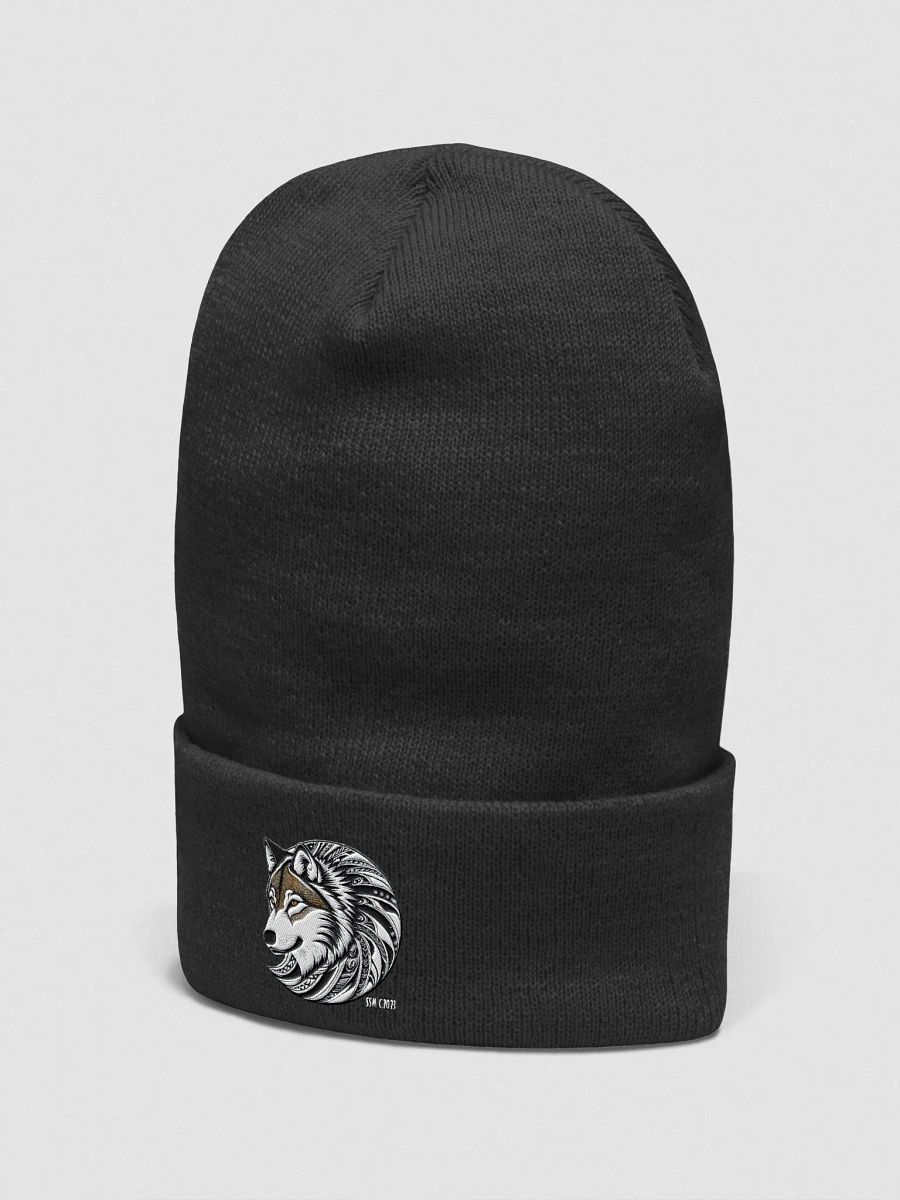 Timber Wolf Embroidered Cuffed Beanie product image (2)