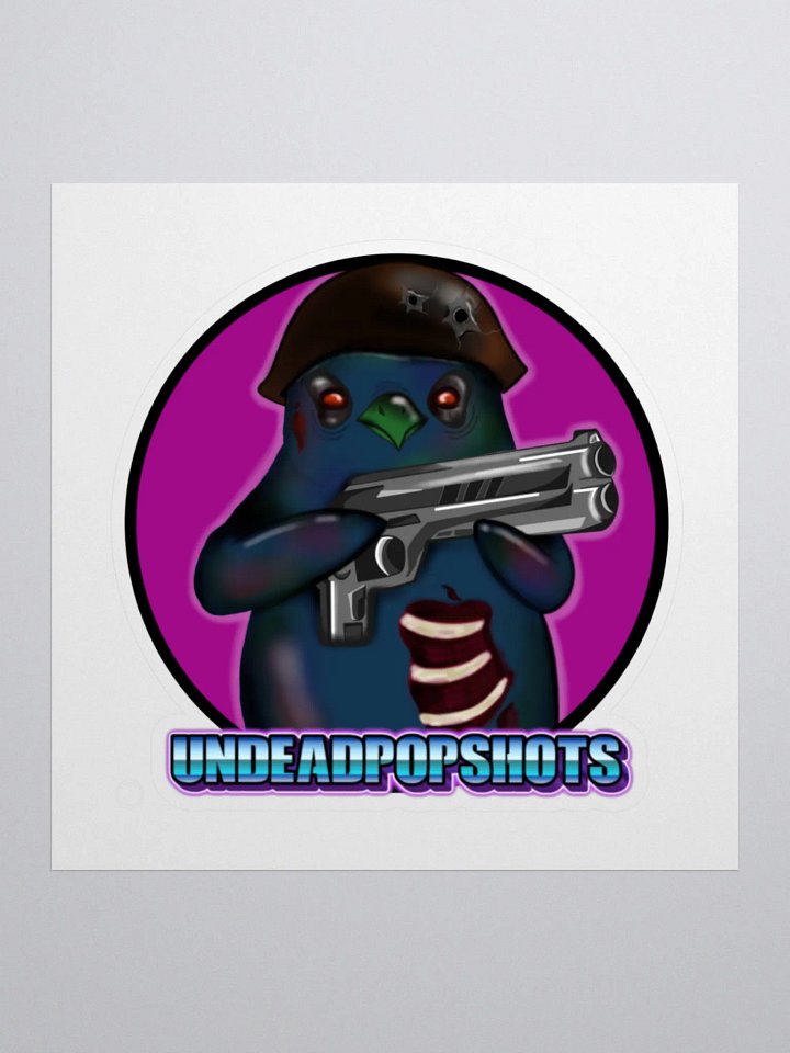 UndeadPopShots Zombie Bird Kiss Cut Stickers Logo Color Dark Pink product image (1)