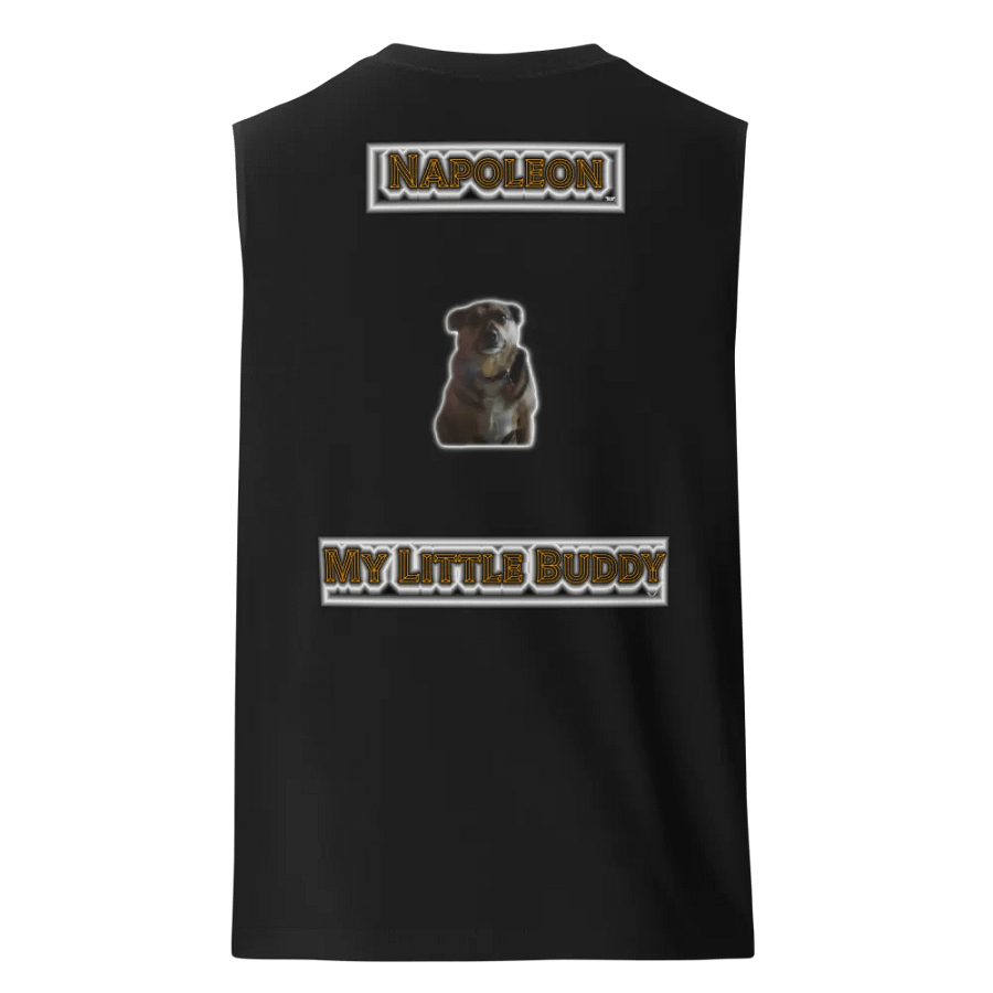 Napoleon My Little Buddy - Front Embroidered Dog Design 02- Muscle Tank product image (1)