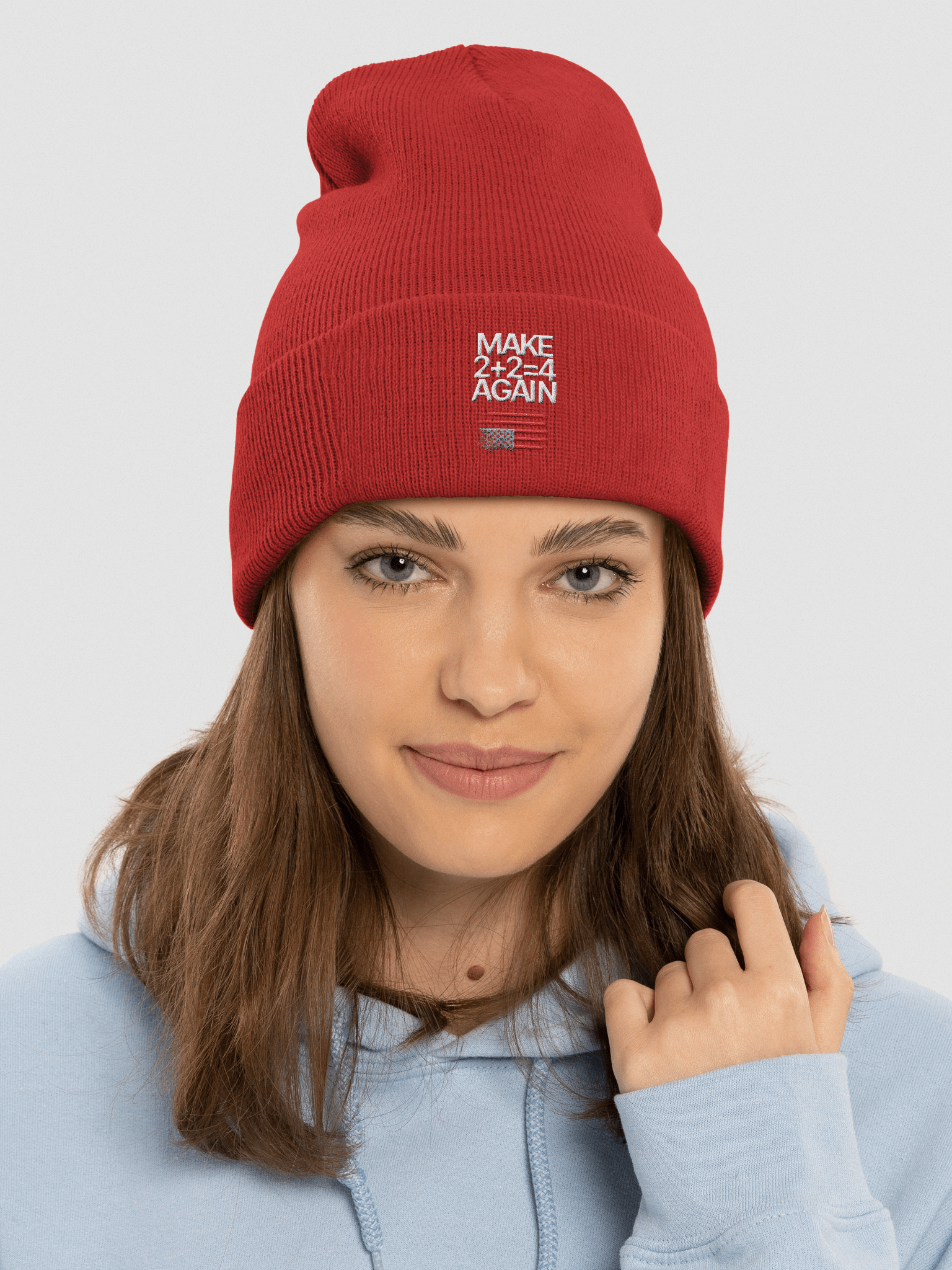 Make 2 + 2 = 4 Again Beanie | R E D product image (3)