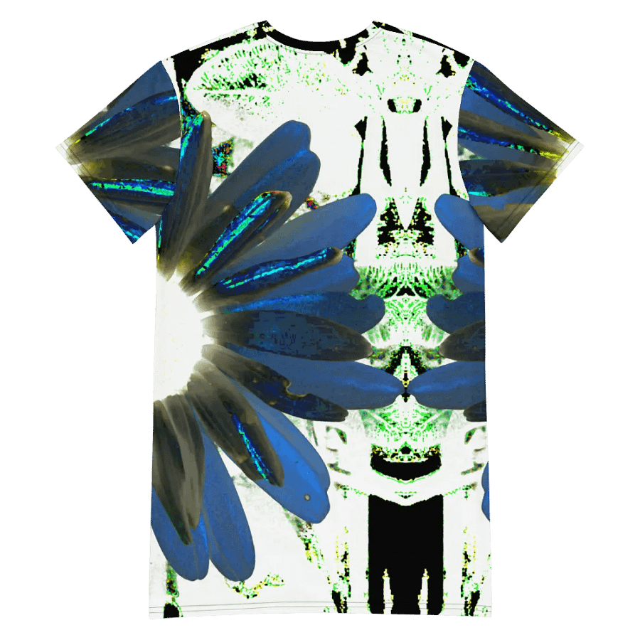 Cool Abstract Daisy Flowers Ladies T Shirt Dress product image (6)