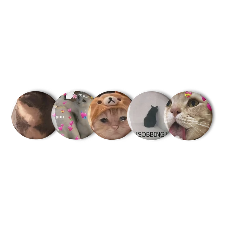Set of Pin Buttons: Meme Cats 29 product image (1)