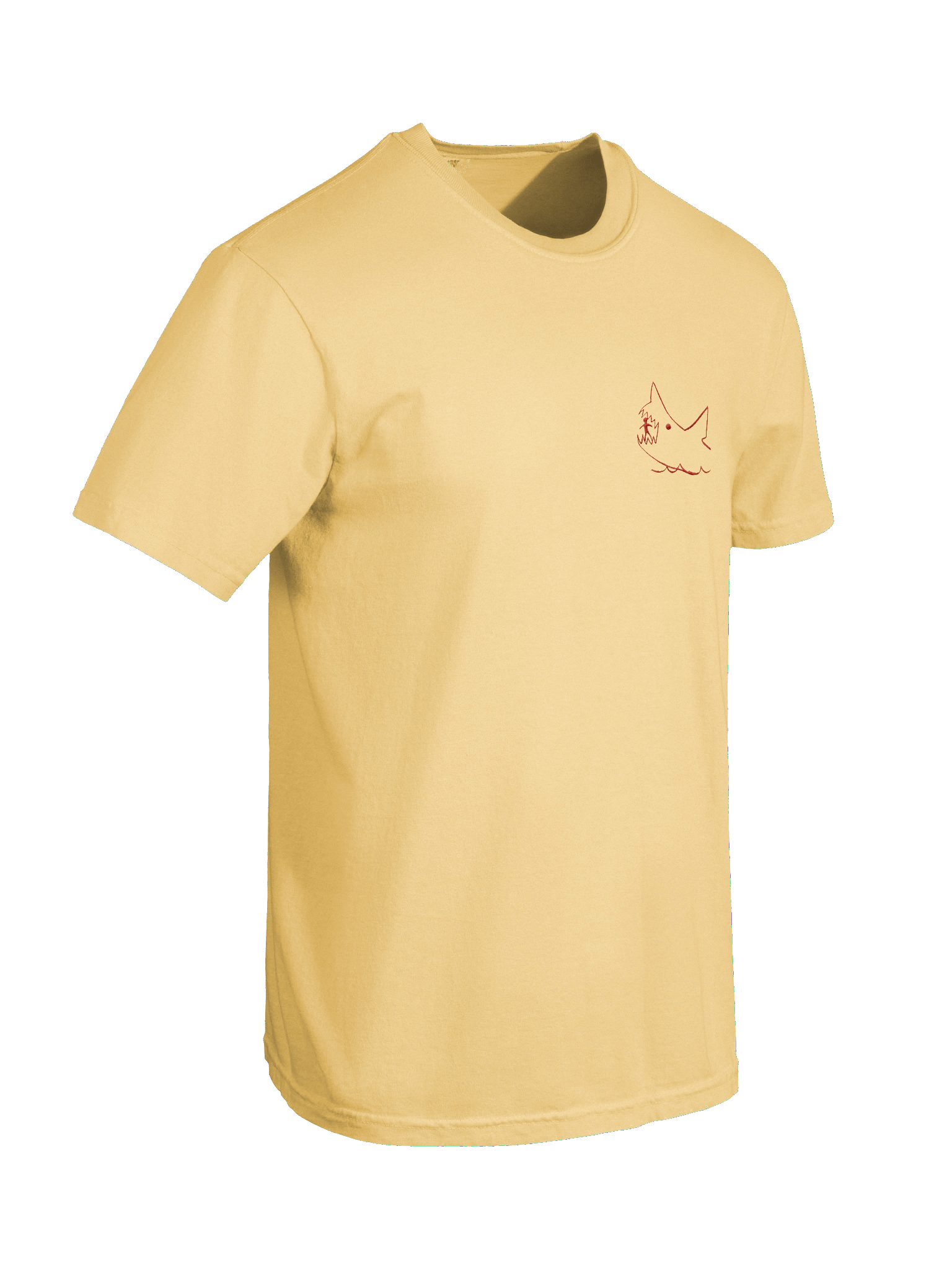 BLACK EYES EMBROIDERED TEE - YELLOW product image (8)