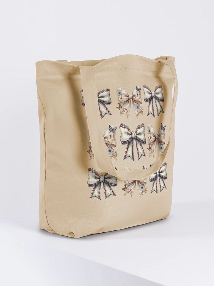 Spring Bows Baseball Butterfly Blooms Tote Bag product image (4)