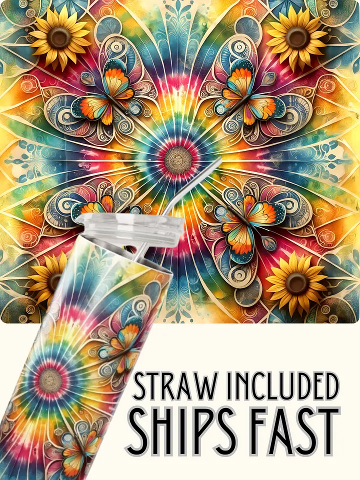 Butterfly Kaleidoscope Stainless Steel Tumbler product image (1)
