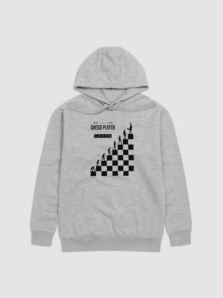 The Evolution of Chess Hoodie - Light & Slogan Edition product image (1)