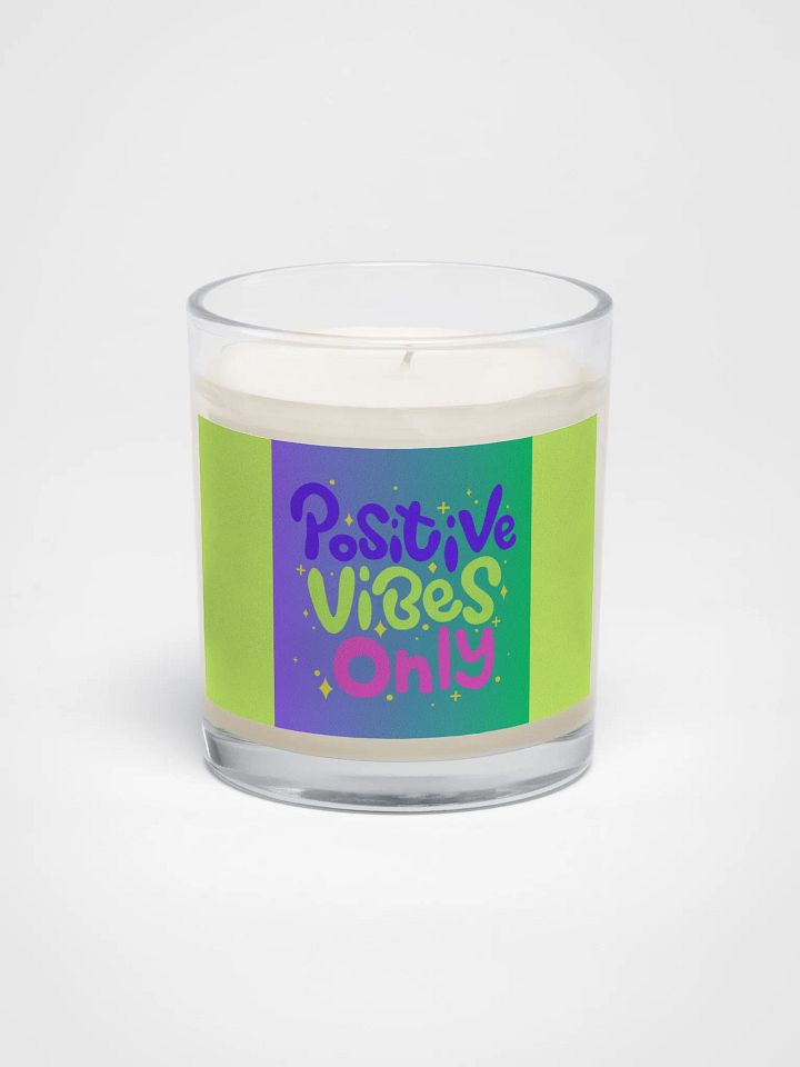 Positive Vibes Only Allowed Here Colorful Candle product image (1)
