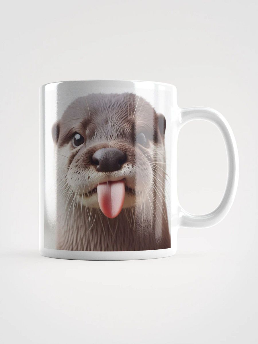 Rude Otter #Humorous Glossy Mug - White product image (1)