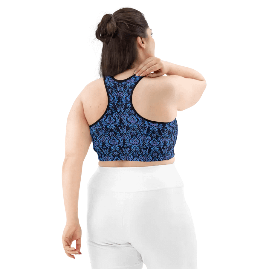 Navy All-Over Print Sports Bra product image (11)