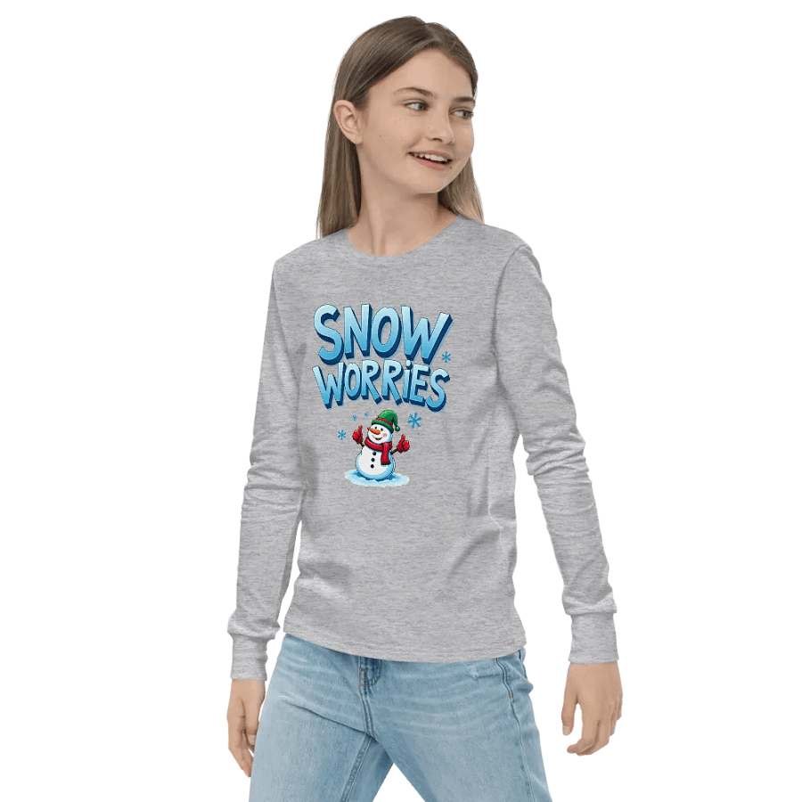 Snow Worries Youth Long Sleeve Tee product image (22)