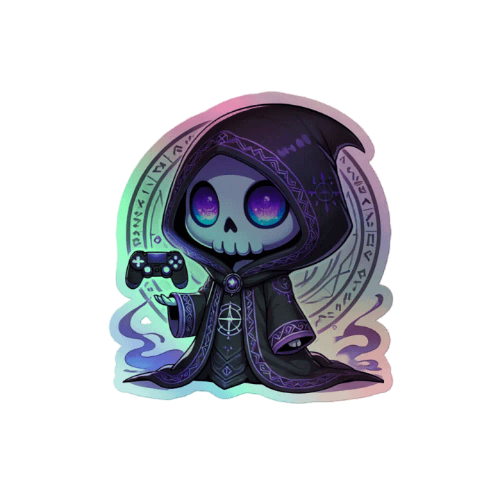 GrimmyReaperSyn Character Holographic Sticker ✨💀 product image (2)