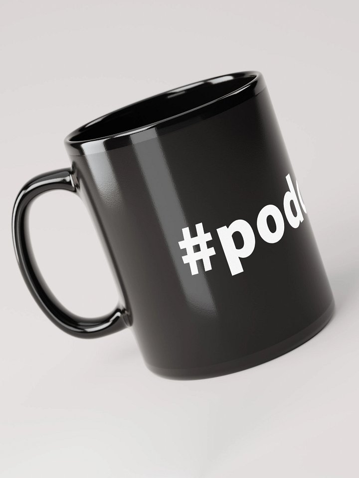 Podcaster Hashtag Ceramic Mug - Black product image (2)