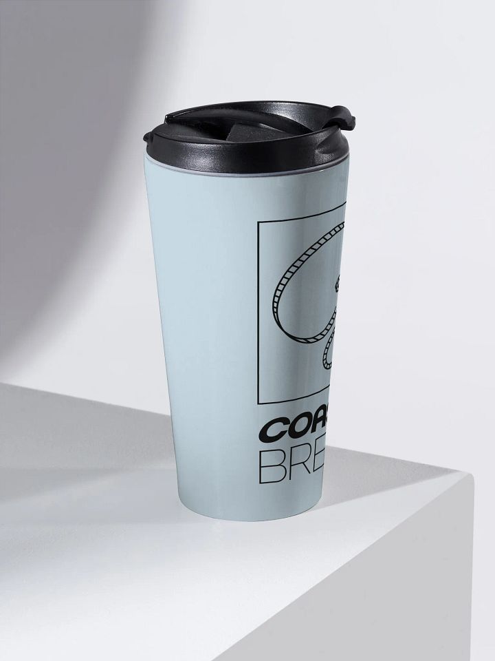 Coaster Breaks Stainless Steel Travel Mug - Light Blue & Black product image (2)