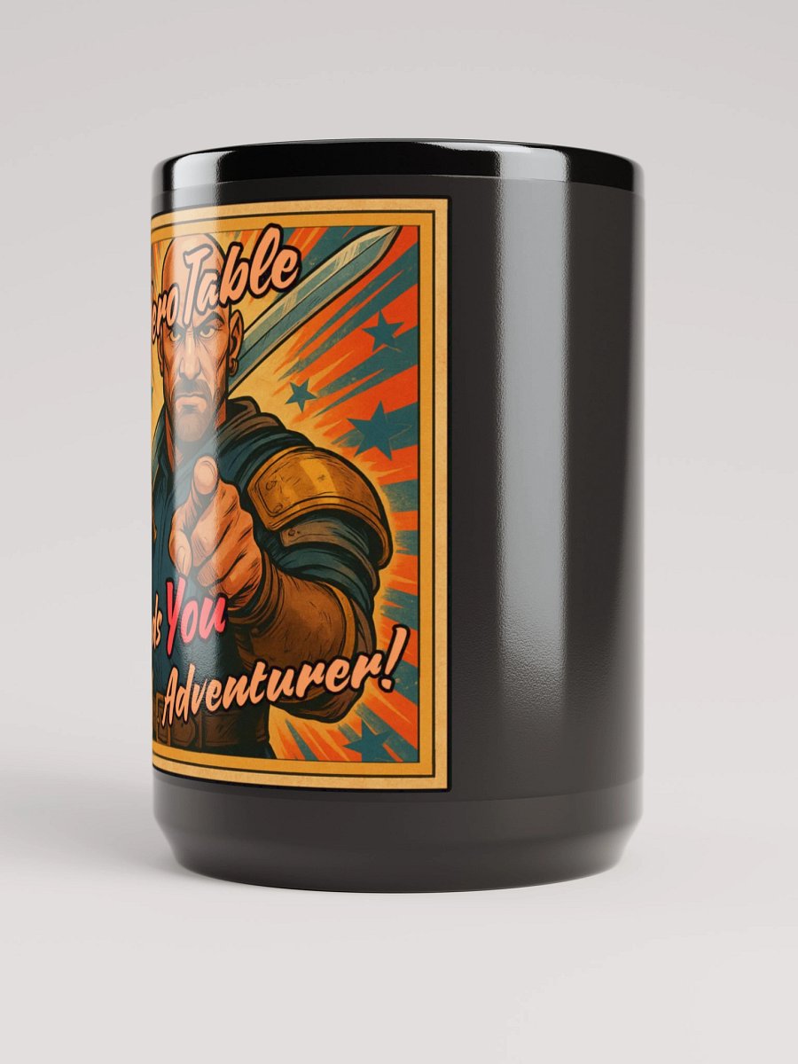 Hero's Call Black Glossy Mug product image (5)