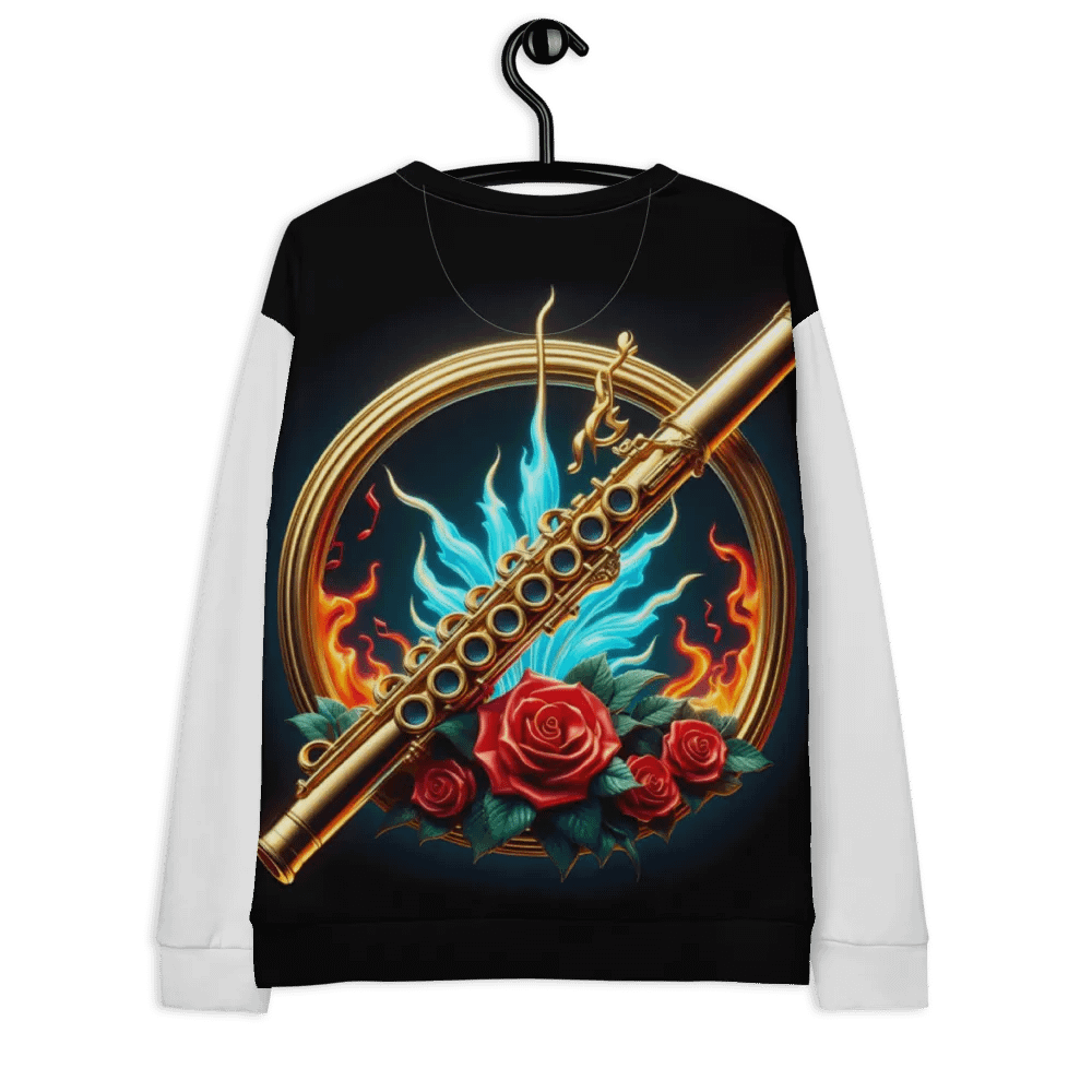 Floral Melody Golden Flute - Unisex Sweatshirt #12 product image (12)