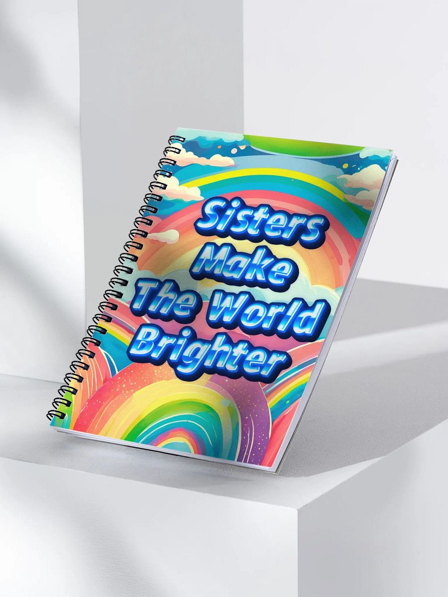 Sisters Make The World Brighter Spiral Bound Notebook Journal product image (4)