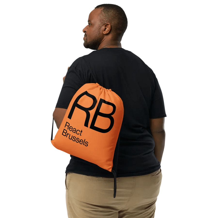 RB All-Over Print Drawstring Bag Orange product image (6)