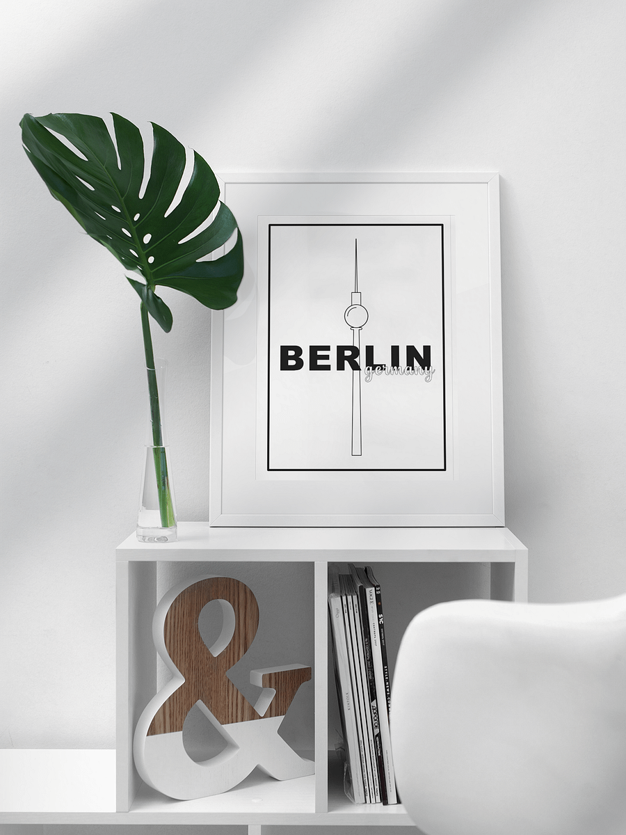 Berlin TV Tower Minimalist Poster, Iconic German Landmark Art, Black and White City Line Drawing, Urban Chic Wall Decor, Travel Gift product image (3)