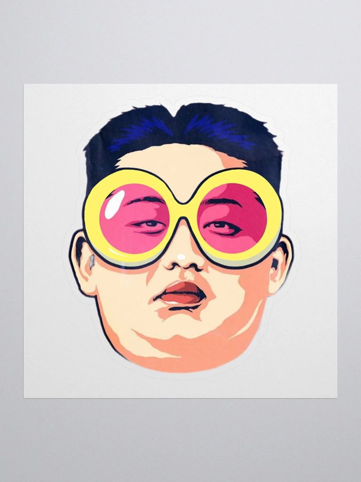 Kim Jong Un Sticker - Fancy Dennis Rodman Style - Available in 4 Sizes product image (1)