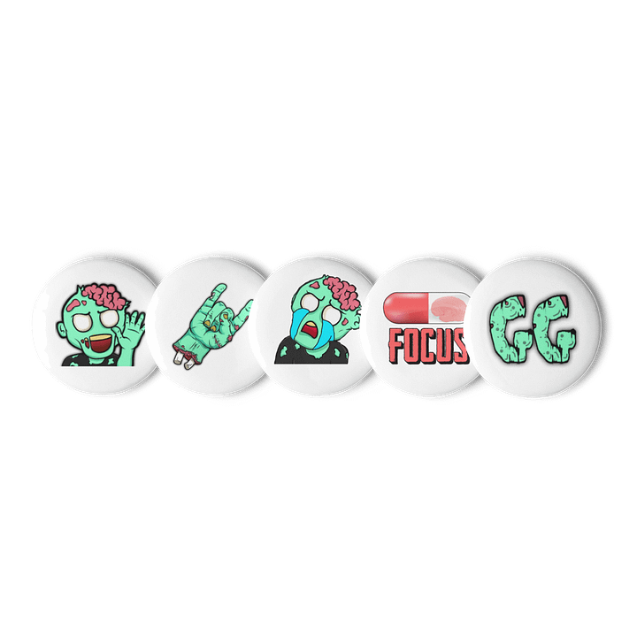 KillrZombie Emote Pin Buttons Set 2 product image (1)