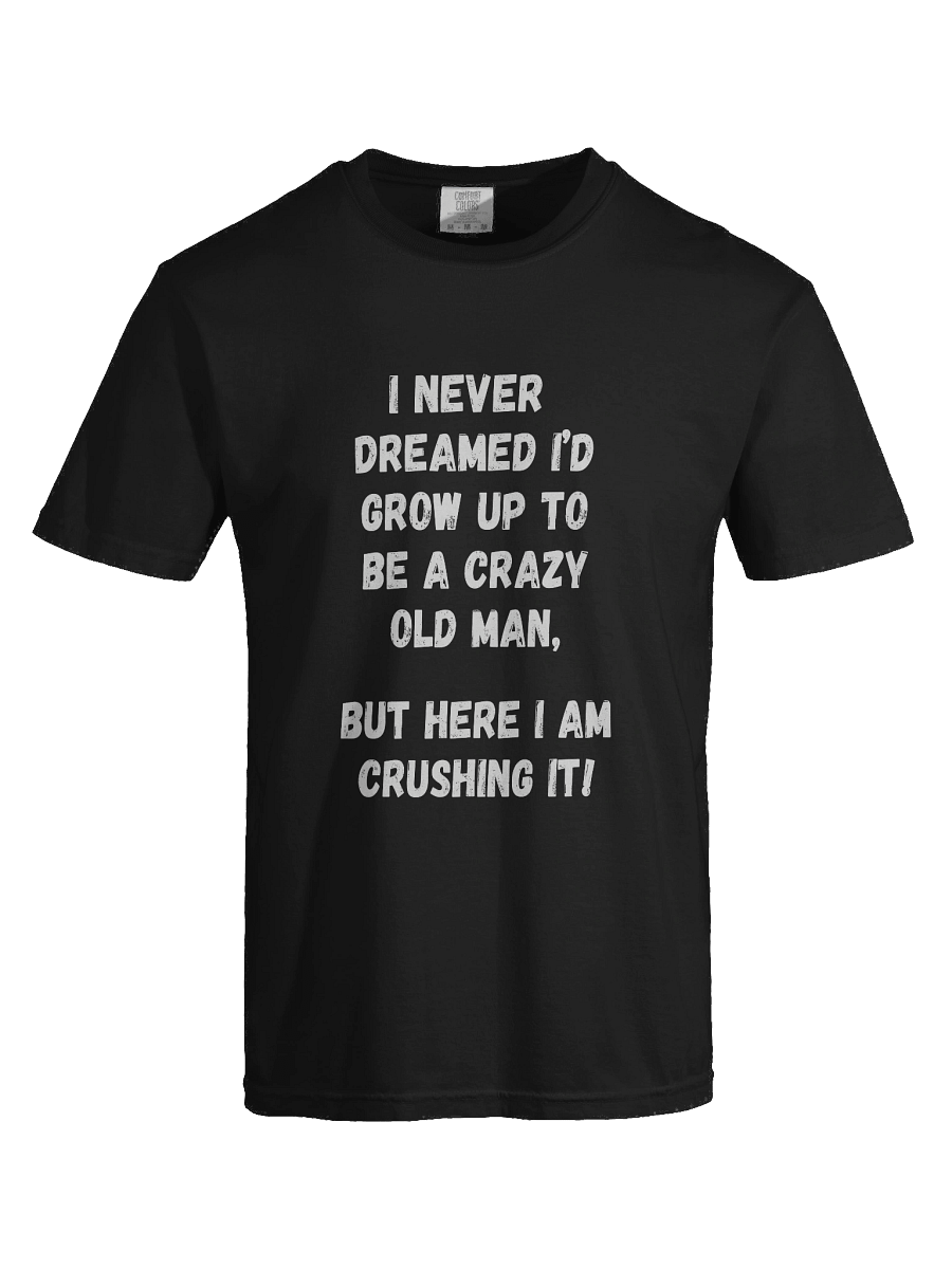 Black Crazy Old Man T-Shirt product image (7)