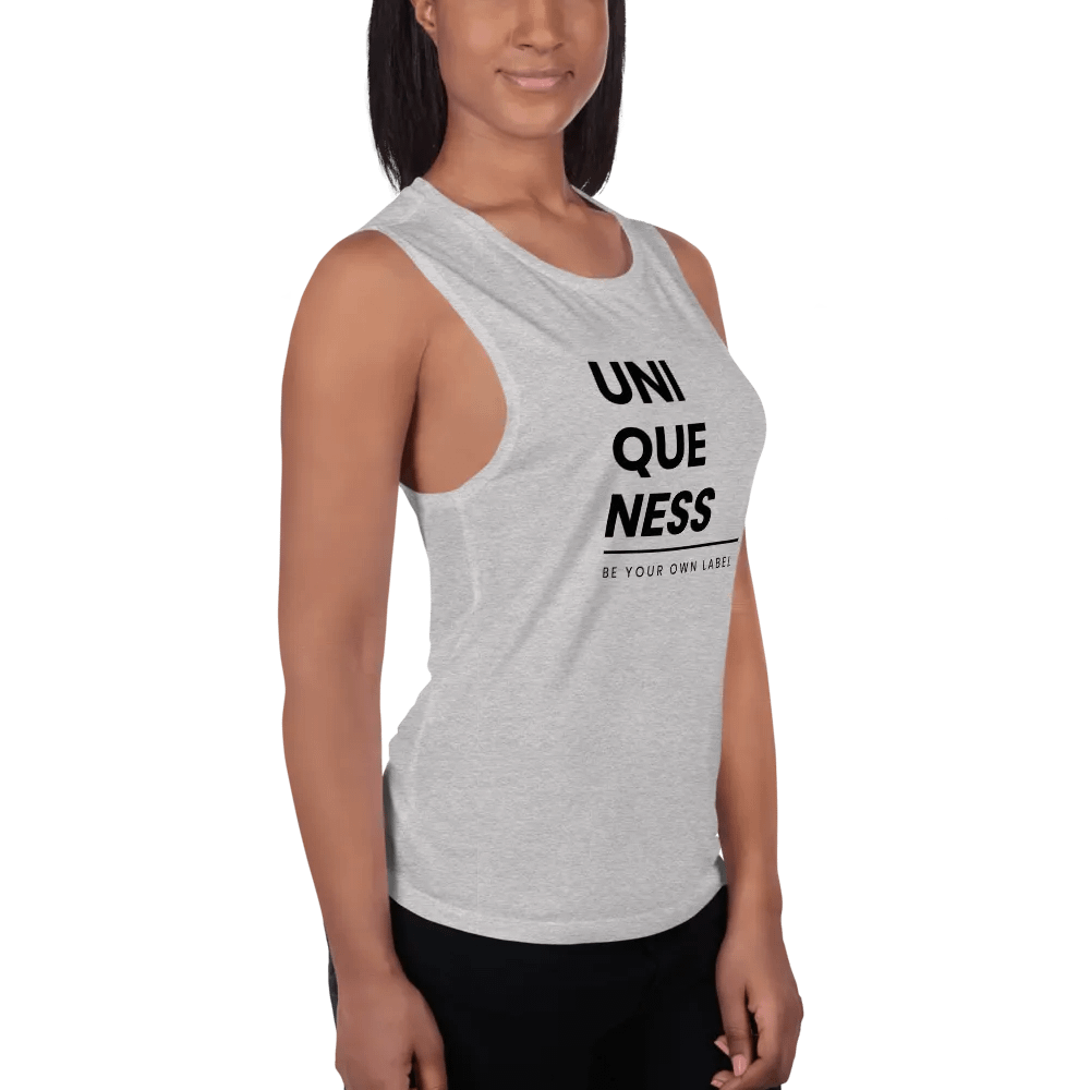 UNIQUENESS Flowy Black Muscle Tank product image (4)