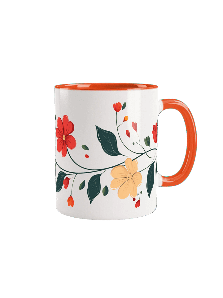Vibrant Floral Vine Ceramic Mug product image (2)
