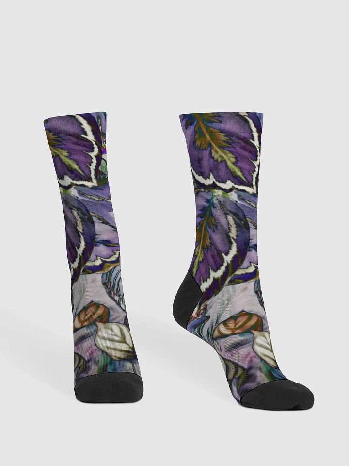 Purple Leaves Socks product image (2)
