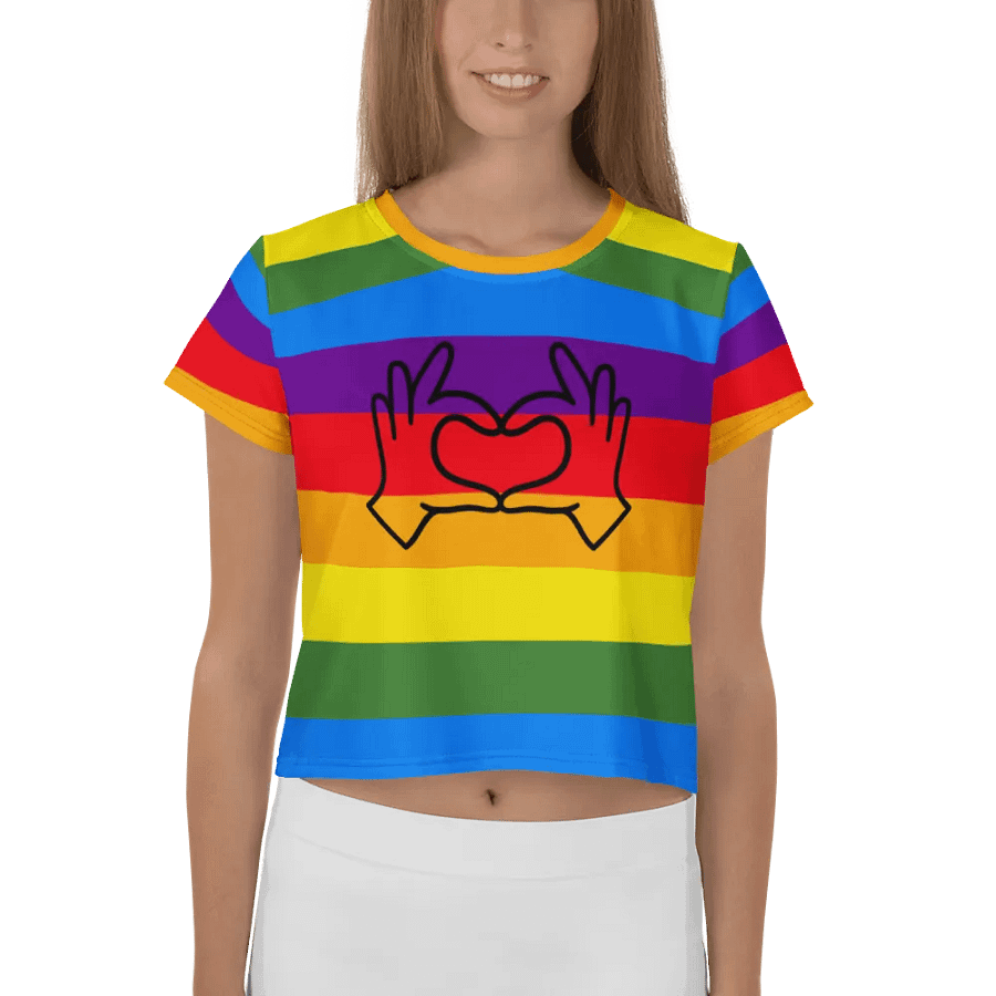 Rainbow Love All-Over Crop Tee product image (1)
