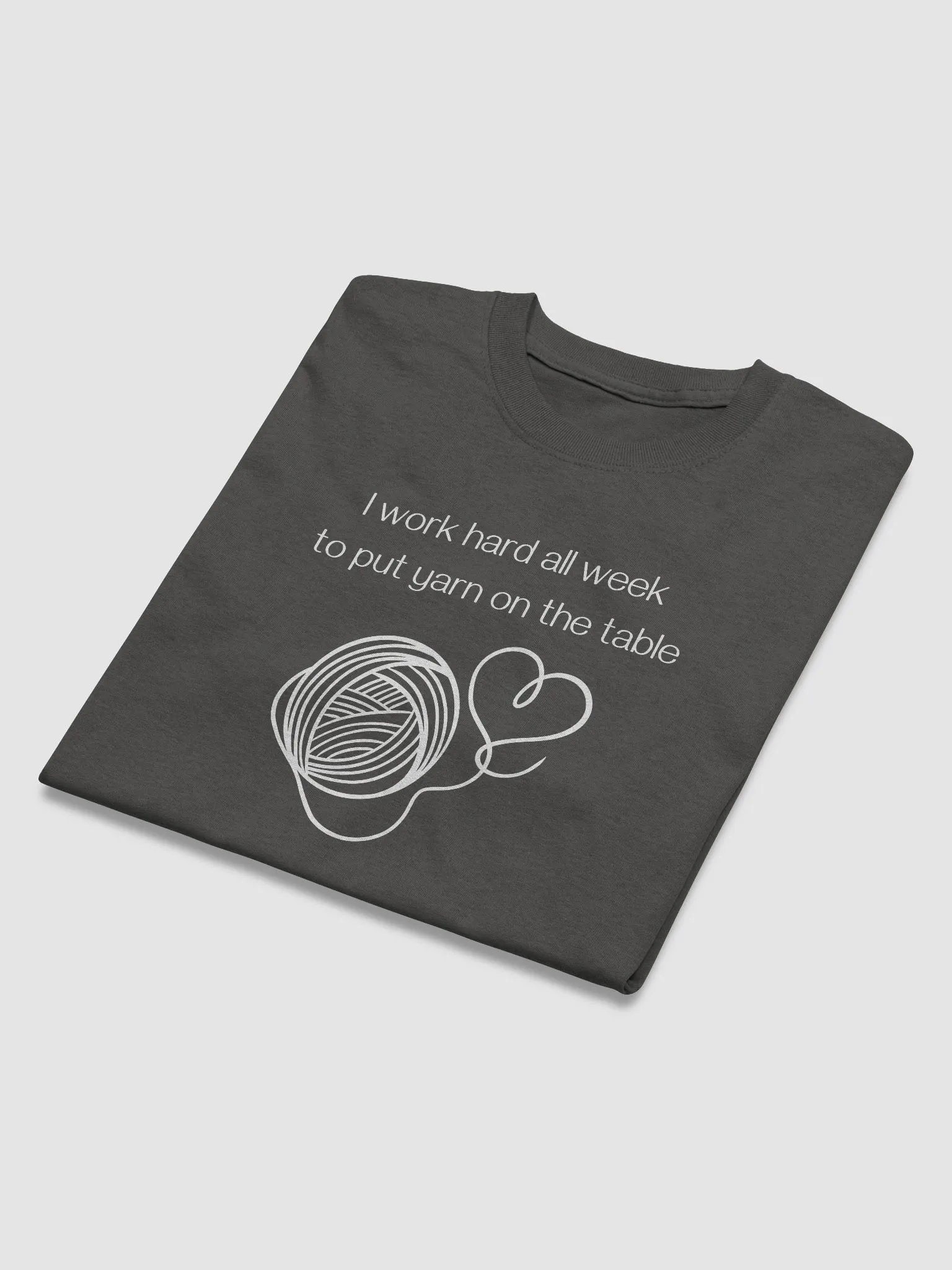 Yarn On The Table (white on dark heavyweight) product image (4)