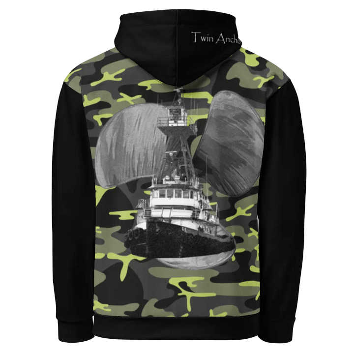 Copy of black & Green Twin anchor ship wheel & Tug CE Hoodie product image (1)