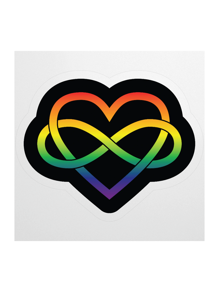Rainbow Pride Gradient Polyamory Infinity Heart Sticker product image (2)