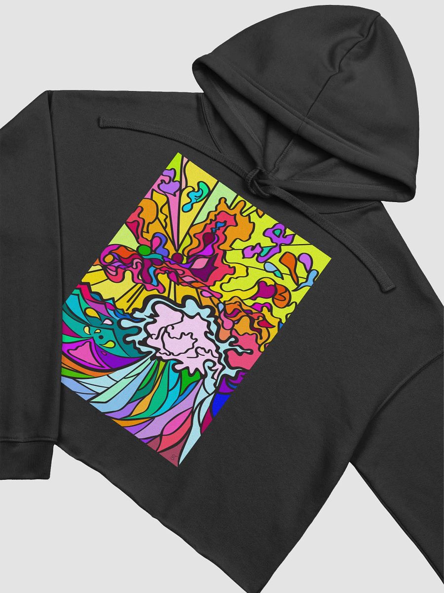 Vibrant Energy Cropped Hoodie - Wave at Sunset product image (21)